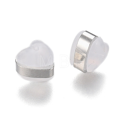 Heart Silicone Ear Nuts SIL-N003-05P-1