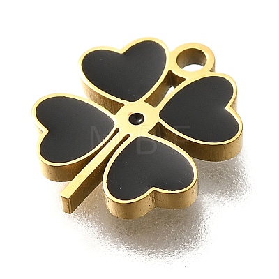 304 Stainless Steel Four Leaf Clover Charms STAS-Q348-14G-01A-1