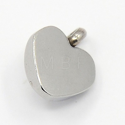 201 Stainless Steel Rhinestone Heart Charm Pendants RB-M030-05J-1