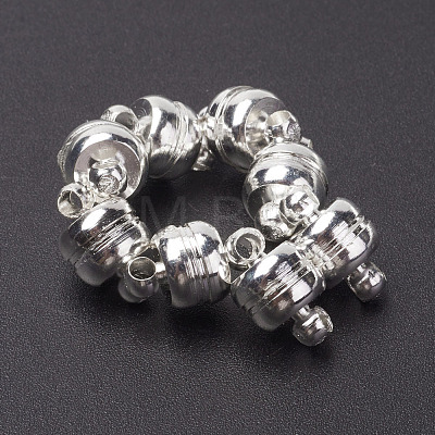 Brass Magnetic Clasps with Loops X-KK-H361-S-NR-1