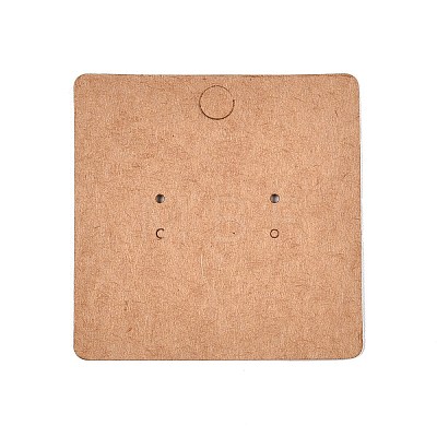 Square Kraft Paper Earring Display Cards CDIS-T004-03-1