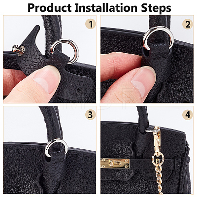 WADORN 8Pcs 4 Colors PU Leather Undamaged Bag Triangle Buckle Connector FIND-WR0010-76-1