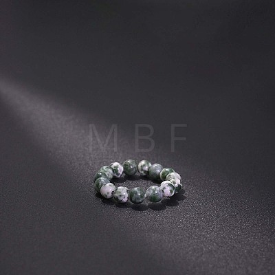 Natural Jade Stretchy Finger Rings FS-WG01730-38-1