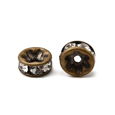 Brass Rhinestone Spacer Beads X-RB-A014-Z8mm-01AB-NF-1