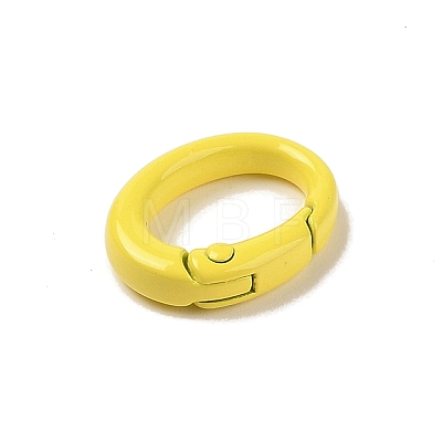 Spray Painted Alloy Spring Gate Rings AJEW-C035-01L-1