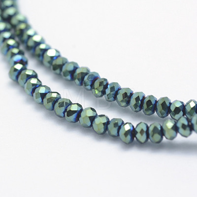 Electroplate Glass Beads Strands X-EGLA-J144-FP-A05-1
