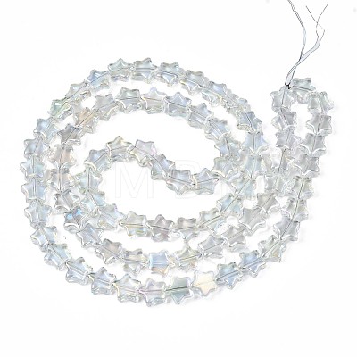 Electroplate Glass Beads Strand EGLA-S188-17-B04-1