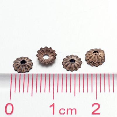 Antique Bronze Iron Flower Bead Caps X-IFIN-D023-AB-NF-1