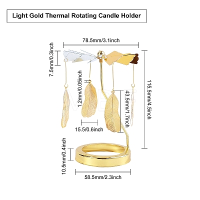 Thermal Rotating Candle Holder IFIN-WH0034-42LG-1