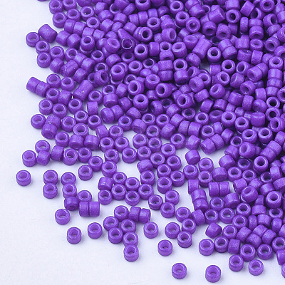 Baking Paint Cylinder Seed Beads SEED-Q036-02A-D08-1