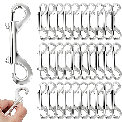 30Pcs Alloy Double Lobster Claw Clasps FIND-GO0004-52-1