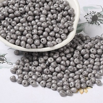 6/0 Opaque Baking Paint Glass Seed Beads SEED-M012-02A-17-1