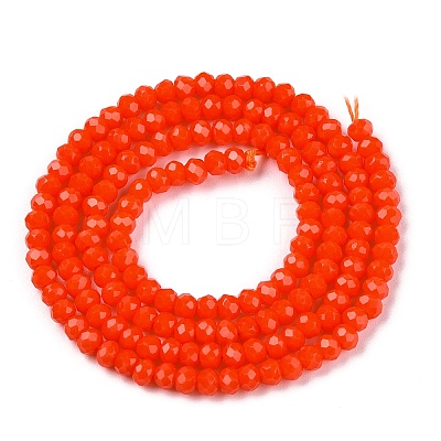 Opaque Solid Color Glass Beads Strands EGLA-T021-02H-1