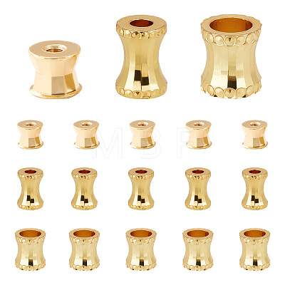   18Pcs 3 Style Brass Beads KK-PH0002-46-1