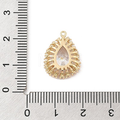 Brass Micro Pave Cubic Zirconia Pendants KK-E791-02G-1