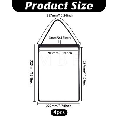 Erasable PVC Hanging Price Tags with Rope CDIS-WH0021-069D-01-1