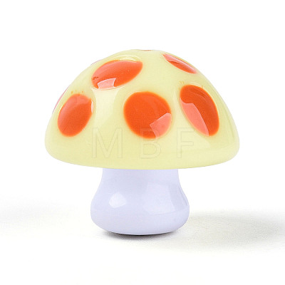 2Pcs Opaque Acrylic Enamel Beads MACR-N018-15C-1