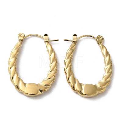 Rack Plating 304 Stainless Steel Hoop Earrings for Women EJEW-Z026-22G-1