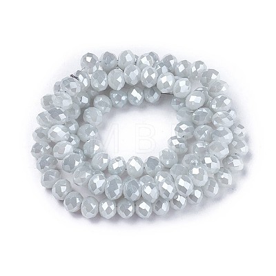 Electroplate Glass Beads Strands X-GLAA-K027-PL-A08-A-1