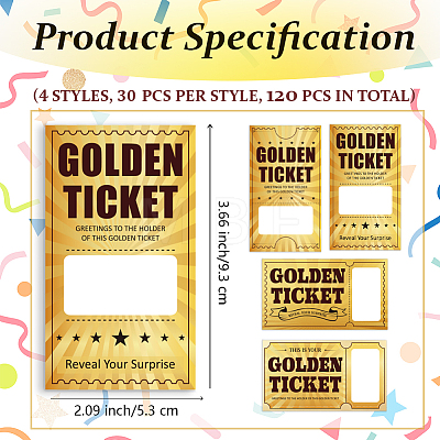120 Sheets 4 Style Rectangle Coated Scratch Off Film Reward Cards DIY-JOY0001-16-1