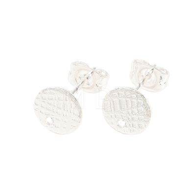304 Stainless Steel Ear Stud Findings STAS-O119-14B-S-1