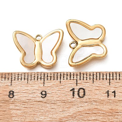 Natural White Shell Pendants SH-CBAE384-01G-1