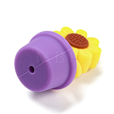 Sunflower Food Grade Eco-Friendly Silicone Beads SIL-B046-04-1