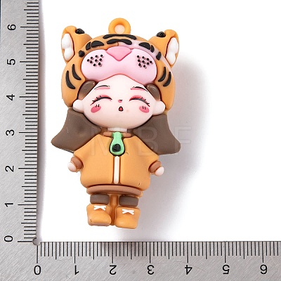 The 12 Chinese Zodiac Girl Doll PVC Plastic Pendants KY-S172-16C-1