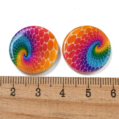 Natural Freshwater Shell Painting Beads BSHE-G039-04-1