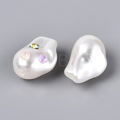 Baroque Style ABS Plastic Imitation Pearl Beads SACR-T017-78A-1