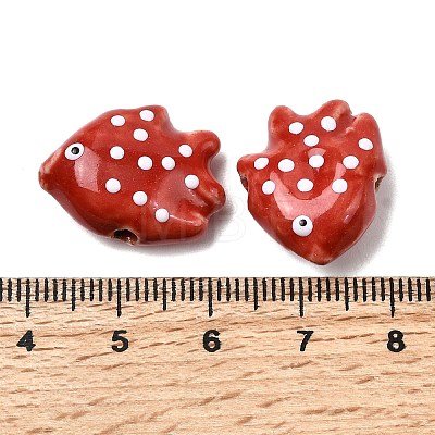 Handmade Porcelain Beads PORC-K010-06F-1