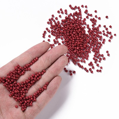 Baking Paint Glass Seed Beads SEED-US0003-3mm-K14-1