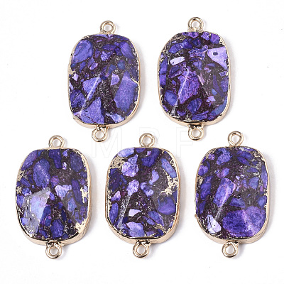 Assembled Bronzite and Synthetic Imperial Jasper Links connectors G-S366-032C-1