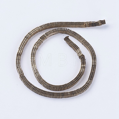 Vacuum Plating Electroplate Non-magnetic Synthetic Hematite Beads Strands G-F534-C05-1
