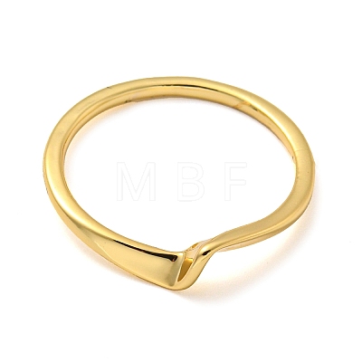 Rack Plating Brass Plain Band Rings for Women RJEW-C081-03G-1