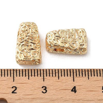 Textured Brass Beads KK-H455-04G-1