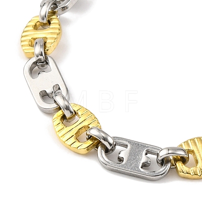 201 Stainless Steel Oval Links Chain Necklace NJEW-F22-39P-GP-1