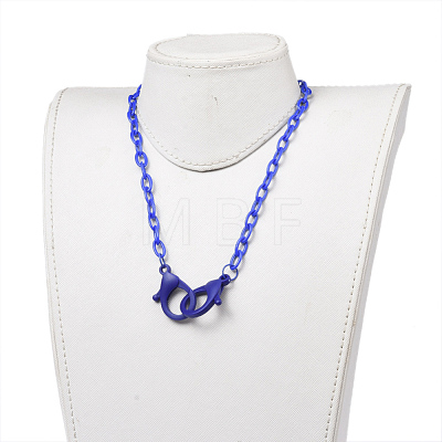 Personalized ABS Plastic Cable Chain Necklaces NJEW-JN02850-05-1
