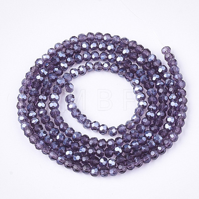 Electroplate Glass Beads Strands EGLA-T013-04E-1