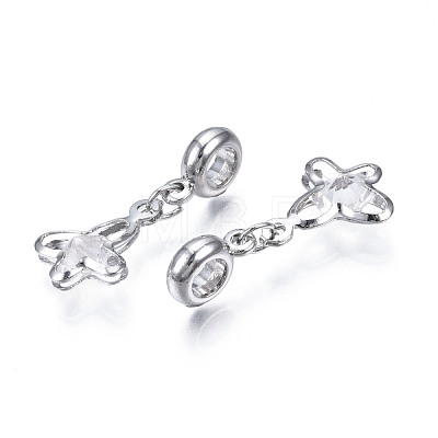 Rack Plating Alloy European Dangle Charms MPDL-N039-205S-1