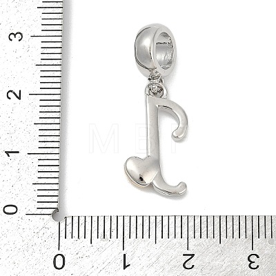 Brass European Dangle Charms KK-Z097-01J-GP-1