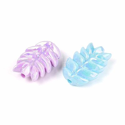 UV Plating Opaque Acrylic Beads OACR-N150-15-01-1