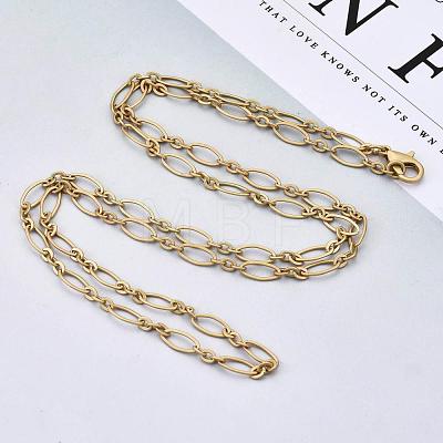 Brass Cable Chains Necklace Making MAK-S072-16B-MG-1
