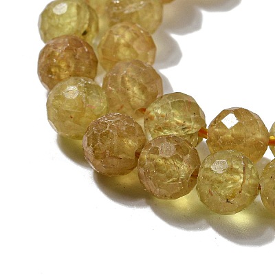 Natural Yellow Apatite Beads Strands G-G927-09A-1