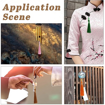 50Pcs 10 Colors Polyester Tassel Decorations OCOR-YW0001-26-1