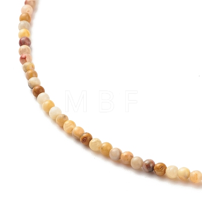 Natural Crackle Agate Beaded Necklaces for Women NJEW-JN03789-04-1