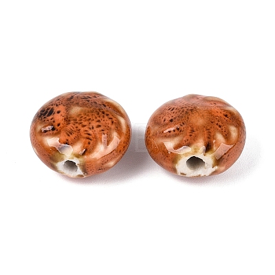 Windmill Spiral Pattern Vintage Handmade Porcelain Beads PORC-N013-19-02-1