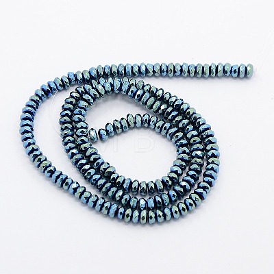 Grade A Electroplate Non-magnetic Synthetic Hematite Beads Strands X-G-N0014-4x2mm-01-1