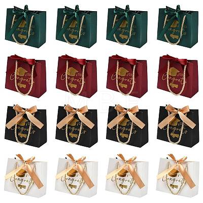Gold Stamping Graduation Cap Paper Gift Bags CARB-FZC0001-01A-1