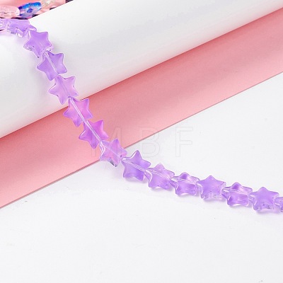 Transparent Glass Beads Strand GLAA-K057-01F-1